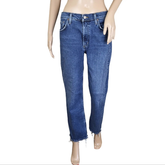 Agolde Denim - AGOLDE Kye Mid Rise Straight Crop Jeans in Forseen Size 29